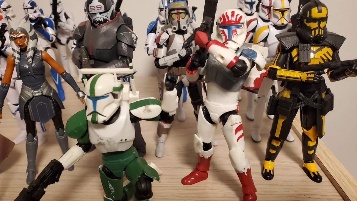 DStevensArt's tweet image. Slowly building up my black series Grand Army #StarWars #501stlegion #republiccommandos #212thattackbattalion