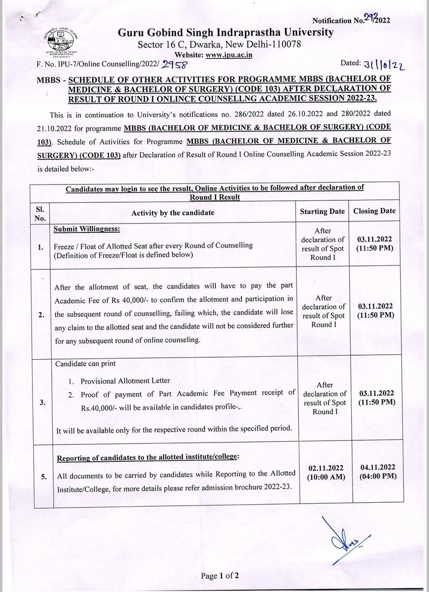 neetsarathi's tweet photo. IPU SECHDULE OF OTHER ACTIVITIES FOR MBBS
👉 Follow @NeetugUpdate
For #neetug2022 Update #neetugcounselling22 #neetnotification #neetcurrentupdate #neetugadmission2022 #neetlatestnews #neetupdates2022 #neetupdate #kea #andhrapradeshneet #mccupdate #neet2022 #neetpreparation https://t.co/ySGEcWrTcB