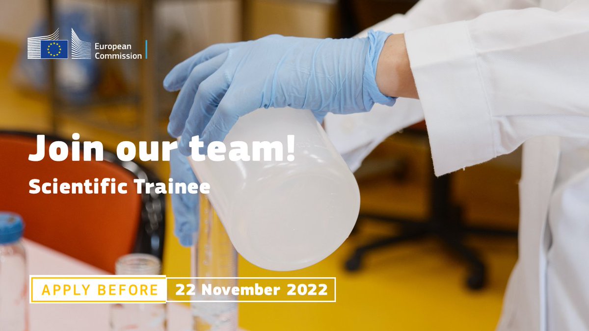 Want to expand your scientific career in the 🇪🇺?

Want to work in a stimulating, multicultural and multi-disciplinary research environment? 👀

@EU_ScienceHub has an opportunity you cannot miss📍

Follow your dreams and apply to be the next trainee! 
👇
europa.eu/!R76dyc