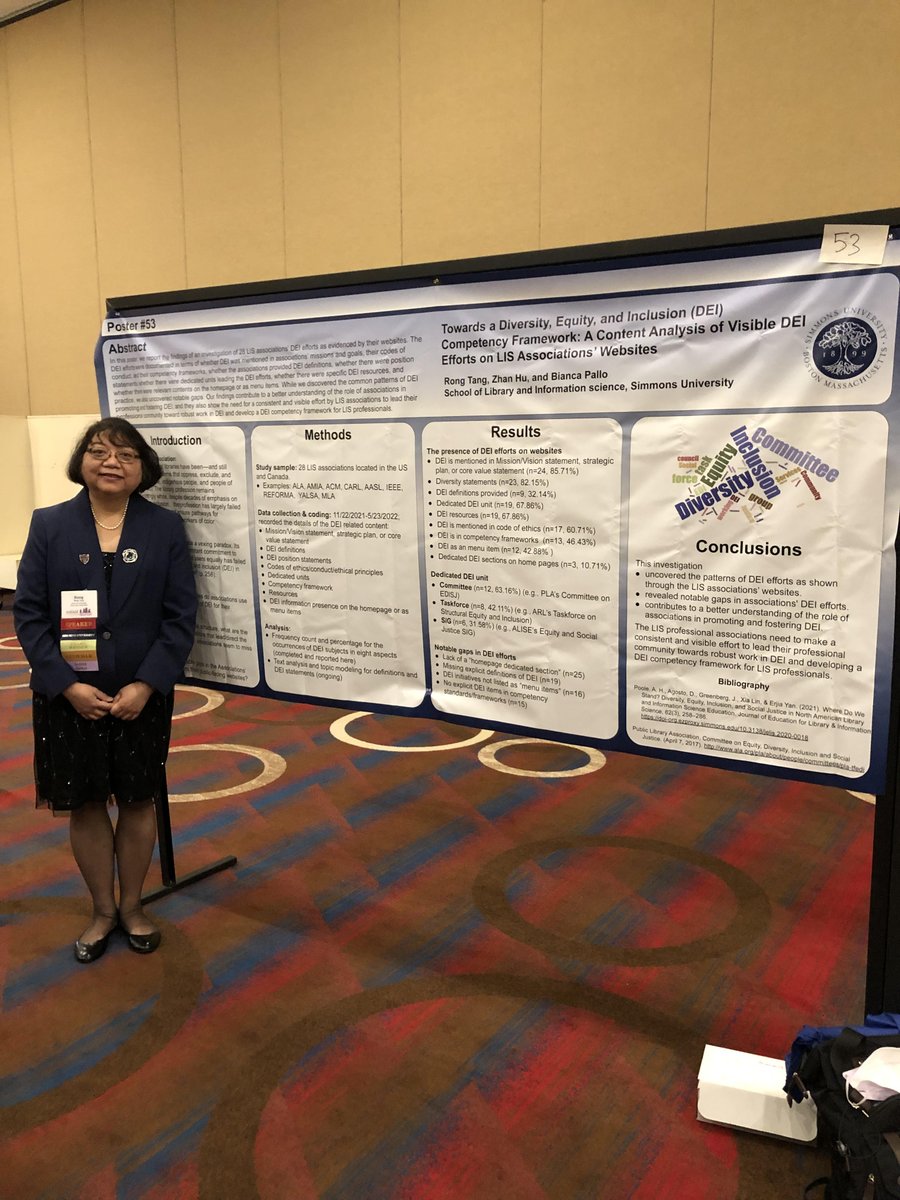 Rong Tang (@tangr) on Twitter photo Set up the poster for <a href="/asist_org/">ASIS&T</a> annual meeting, ready for viewing today. <a href="/SimmonsSLIS/">SimmonsSLIS</a> <a href="/SimmonsASIST/">ASIS&T Simmons</a> #ASIST2022 Set up the poster for <a href="/asist_org/">ASIS&T</a> annual meeting, ready for viewing today. <a href="/SimmonsSLIS/">SimmonsSLIS</a> <a href="/SimmonsASIST/">ASIS&T Simmons</a> #ASIST2022