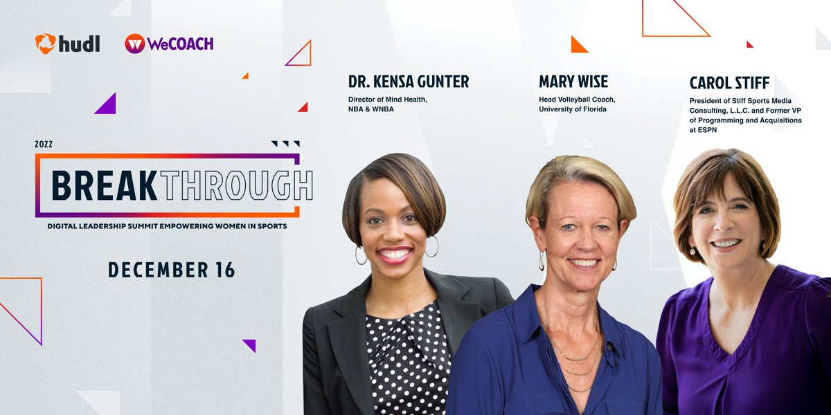 It's that time of year again when <a href="/Hudl/">Hudl</a> and <a href="/WeCOACH/">WeCOACH</a> team up for the annual Breakthrough Summit! Can't wait for December 16, hope to see you there. 

All the details are at bit.ly/3rfd87H.