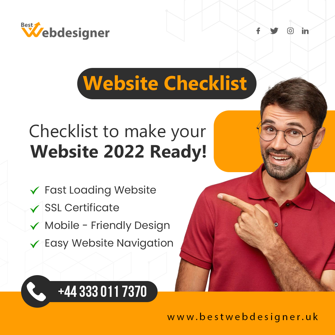 webdesigneuk's tweet photo. Do you want your website to rank better? And, also get very good conversions or sales or leads in 2022. Then you have to tick everything in this checklist and make your Website ready for 2022.
.
#bestwebdesigner #websitechecklist #websitechecklist2022 #webdesignuk #stafford #uk https://t.co/hfarfRX5Mu