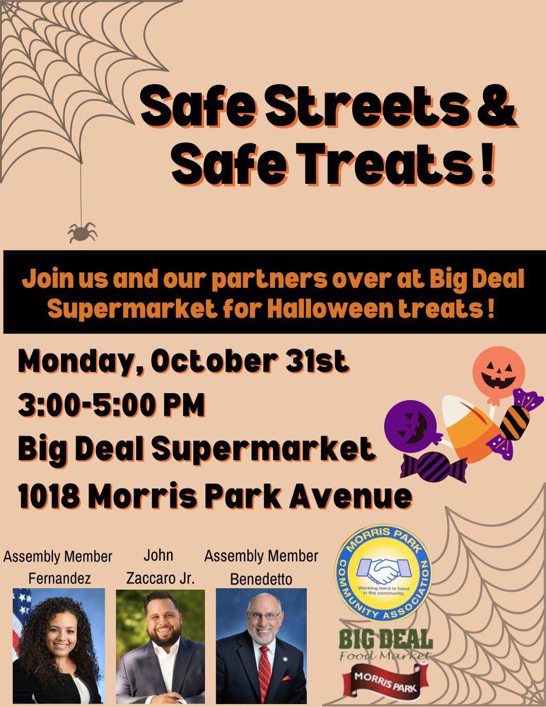 Join us TODAY at Big Deal Supermarket on Morris Park for some treats!