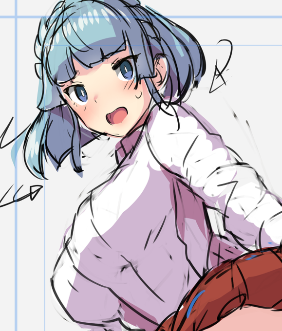 11月最初の、FANBOX限定コンテンツ用カット、カラーラフ初期段階まで進行。本日中に解説を付けて公開予定です。 