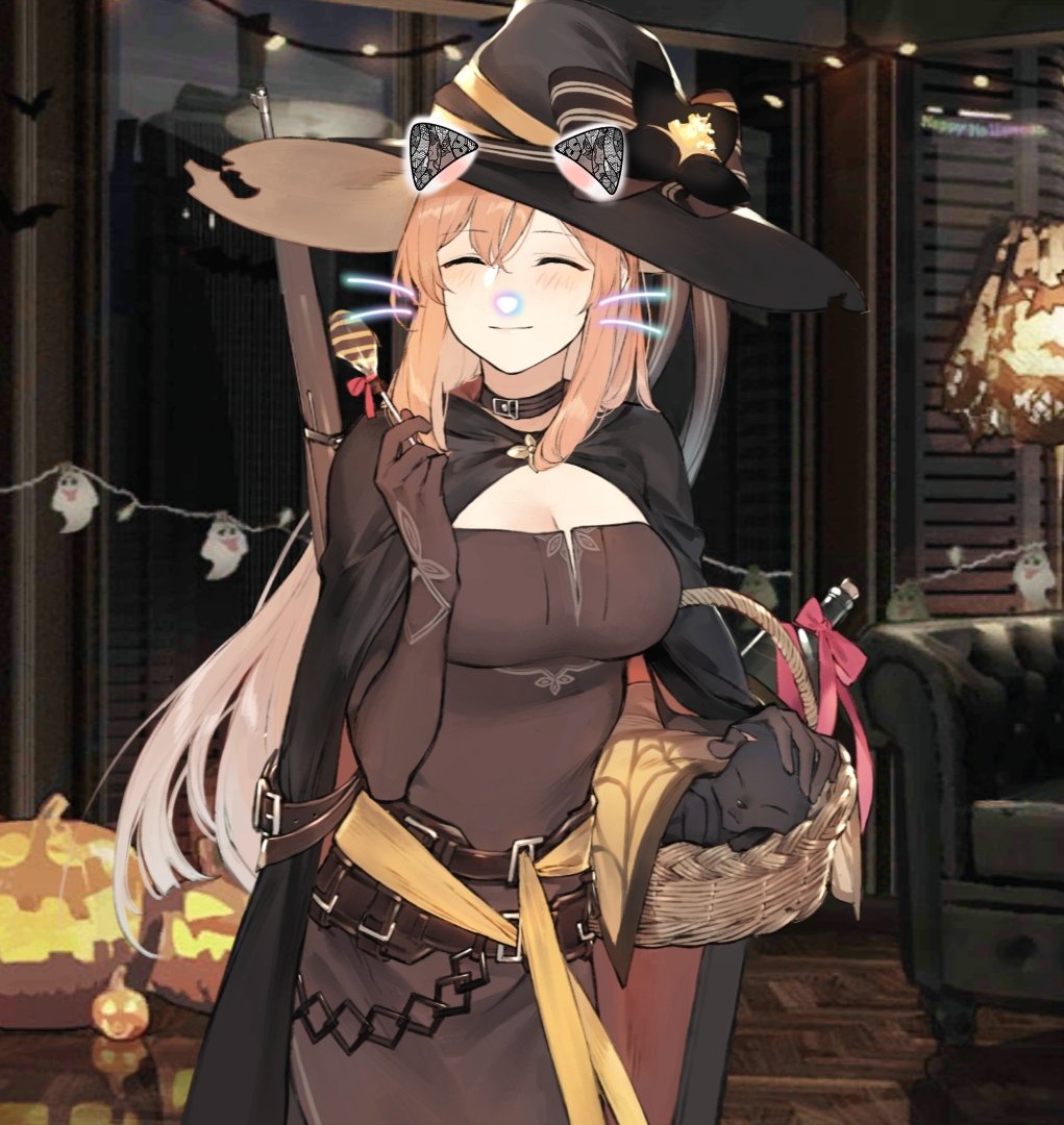 alternativ_ares's tweet photo. My lovely witch~ and kitten~ 😍

#M1903Springfield #Springfield #GirlsFrontline #DollsFrontline #GFL #Witch #Kawaii #Cute #Helloween #Sweetness #Cat https://t.co/r4neDFLnz9