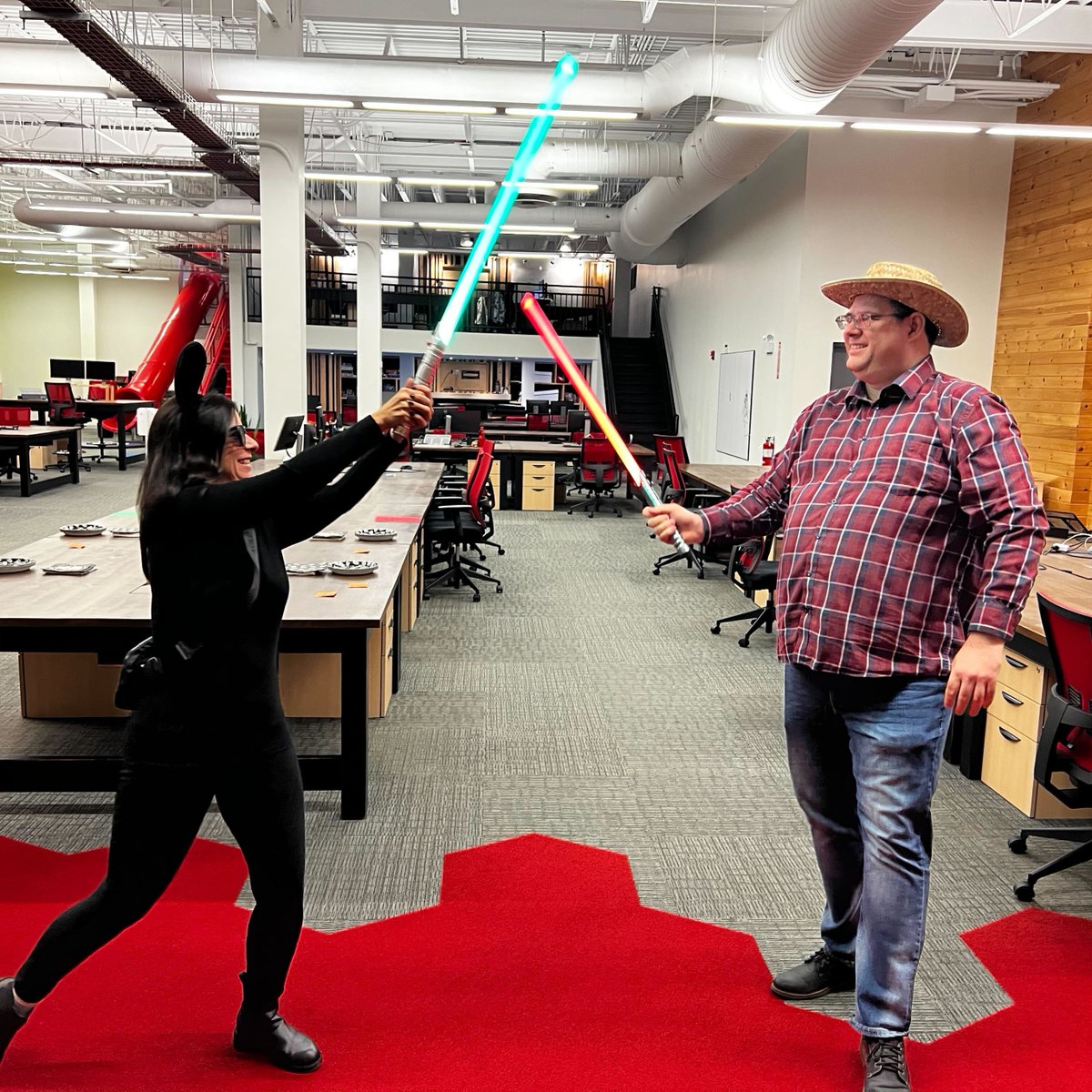 theredspace's tweet photo. We had a fab-boo-lous time during our Halloween Scavenger Hunt! While normally we love the colour red, today we are all about orange! #HappyHalloween! ๐ ๐ป ๐โโฌ
#TrickOrTreat #REDspace #REDspacers #Developers https://t.co/zOviwgOolh