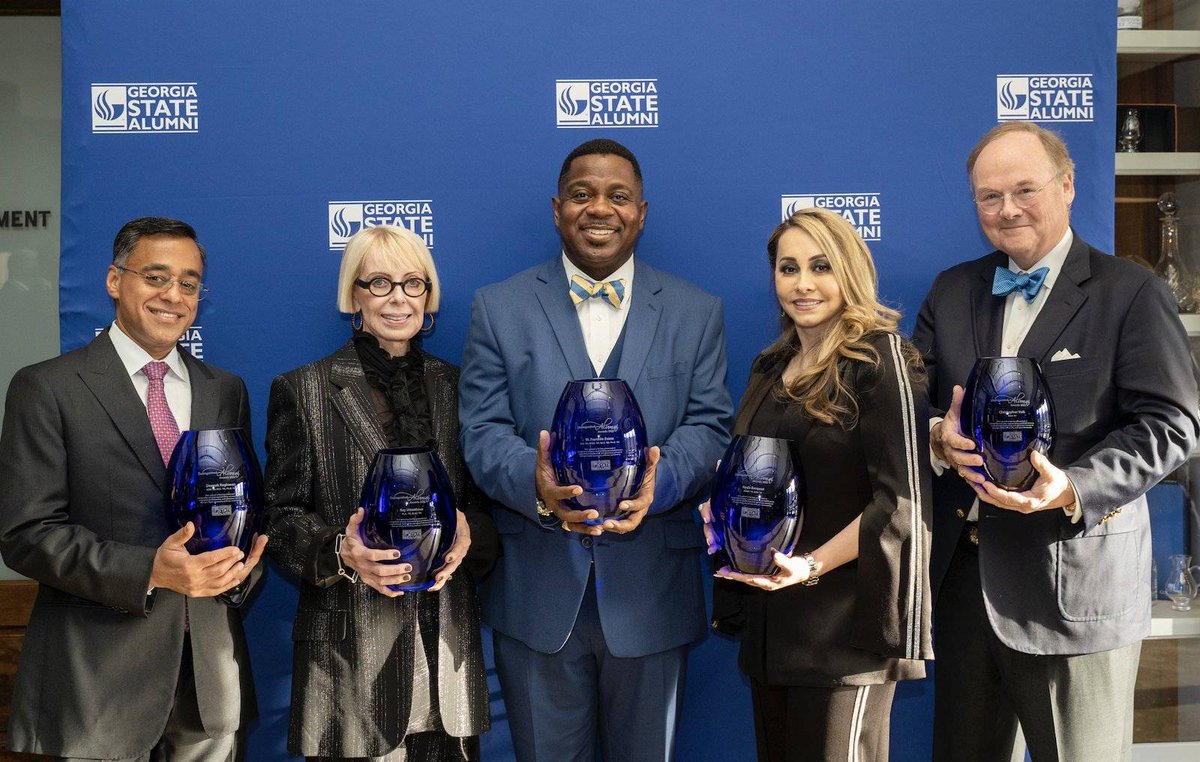 RobinsonCollege's tweet photo. Congratulations to the 2022 Distinguished Alumni Awards honorees! Celebrating professional, philanthropic and personal achievements, the Distinguished Alumni Awards honor @GeorgiaStateU's outstanding alumni who personify leadership. @GaStateAlumni #TheStateWay #GeorgiaStateHC22 https://t.co/4Sjj0RPxNf