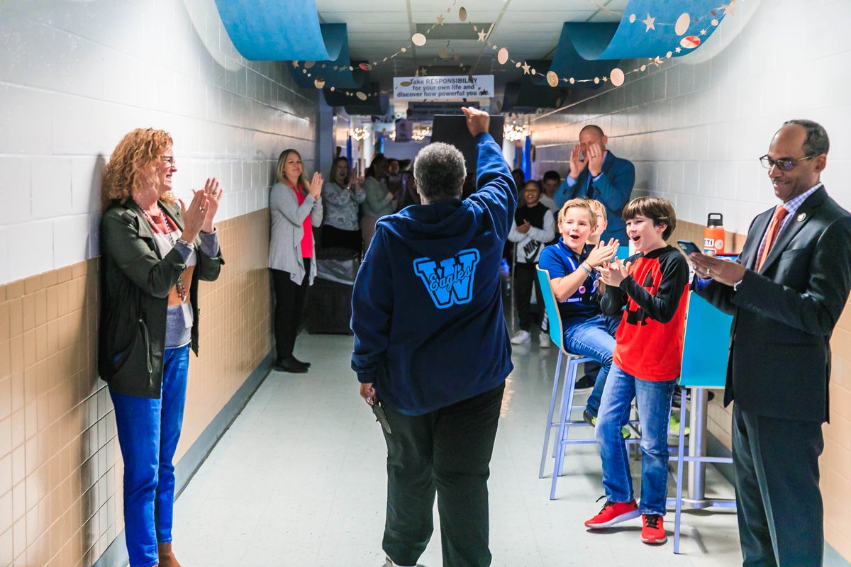 Friday was a day of celebration <a href="/WSESSmithfield/">Westside Elementary</a>.  <a href="/IWCSSupe/">Superintendent Cramer</a>, Principal Johnson, and a host of others surprised Ms. Lisa Puryear, Instructional Assistant, with the announcement that she was the IWCS nominee for the state RISE award.  Congratulations Ms. Puryear and House Hulya!