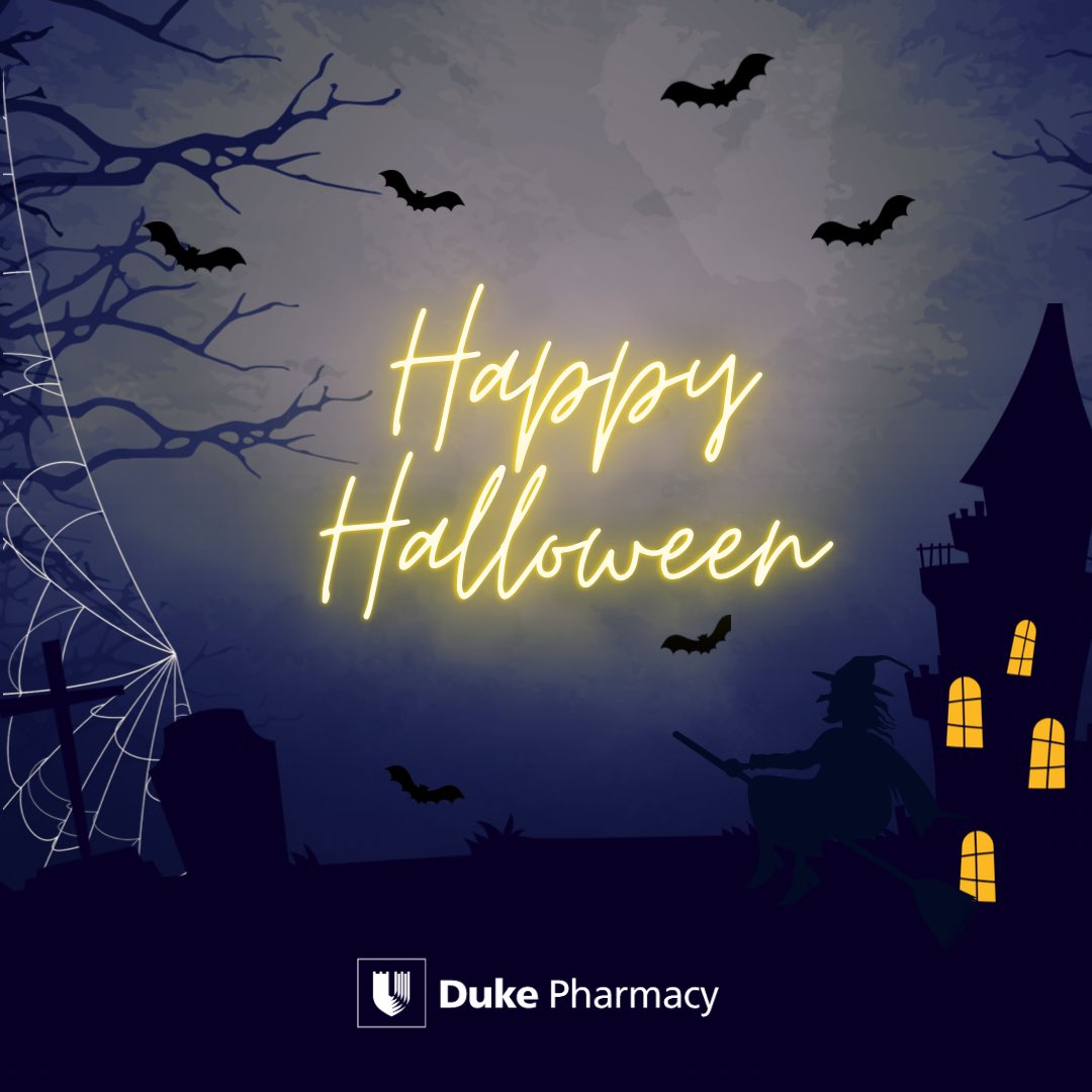 dukerxresidency's tweet photo. Wishing you a safe and happy Halloween from all of us here at the Duke Pharmacy Residency Program! ๐ #dukerx #dukerxresidency https://t.co/uOC6M4PAJh