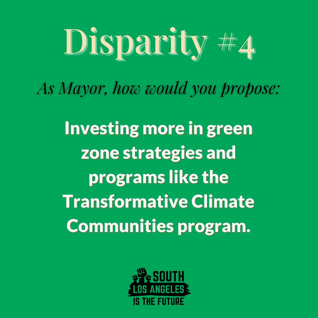 We want to live in a clean and healthy environment just like everyone else. Now is the time to have a mayor who will listen to our  recommendations and be dedicated to making a CHANGE. 📣 

Go to SouthLAistheFuture.org or link in bio to learn more!
#DriversofDisparity