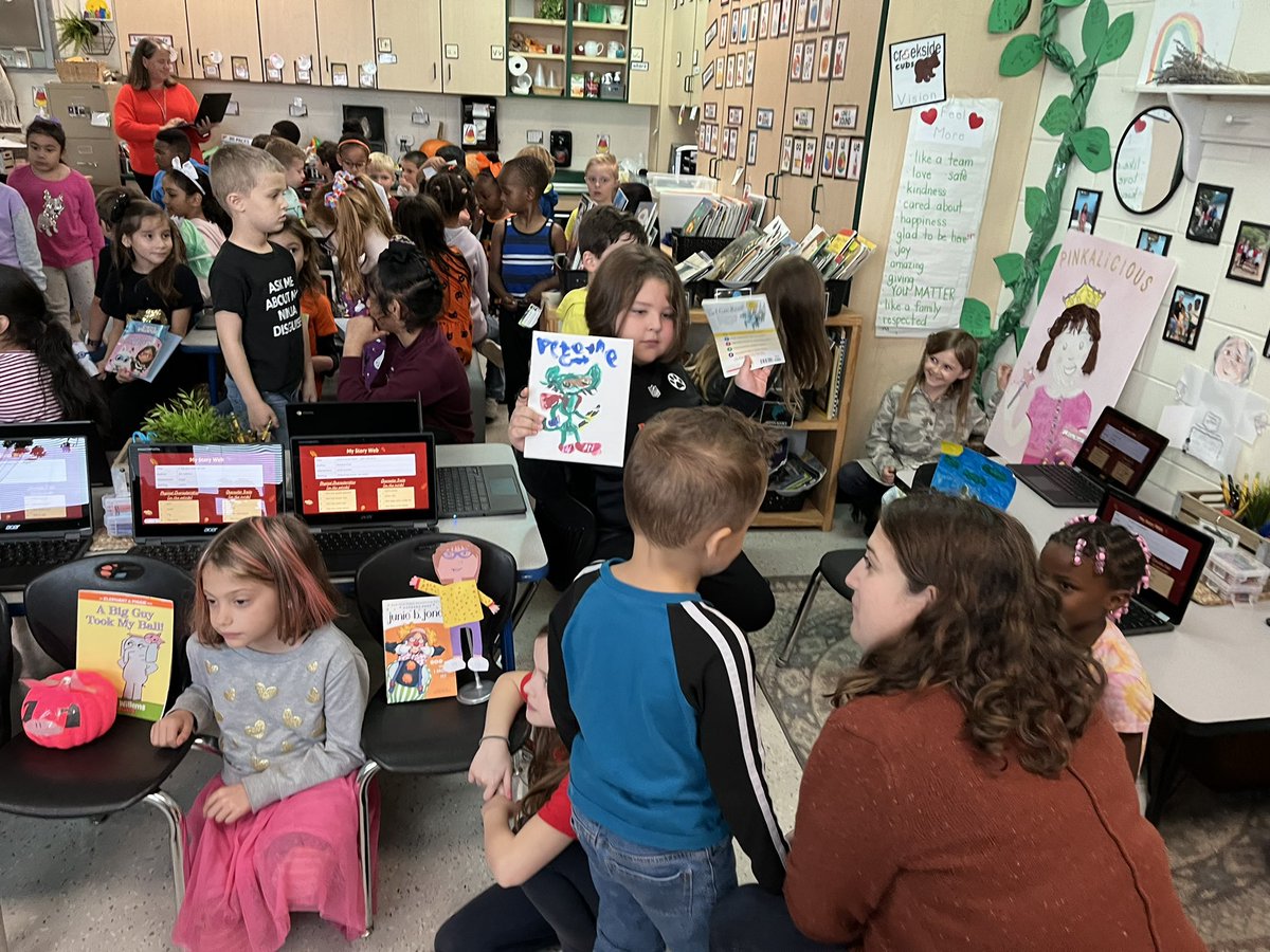 We invited our kindergarten Cub buddies from Mrs. Fiore’s class to share our Character projects! Such great conversations!
#NeedtoSucceedCECS #WEareLakota #Creeksidetweet #WeChooseLakota