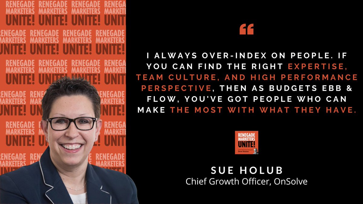 DrewNeisser's tweet photo. Optimize your marketing mix with this #RenegadeMarketersUnite, featuring CMOs @mlmackie of @AvePoint, @sueholub of @OnSolve, & Suzanne Reed of @lbmc_pc. ➡️ https://t.co/kD0VTKbk1J https://t.co/JIGHYXv7AI