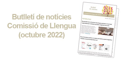 📢 Ja ha sortit publicat el Butlletí de notícies (octubre 2022) de la Comissió de Llengua. Podeu consultar-lo a l’enllaç següent ⤵️
cicac.cat/?mailpoet_rout…