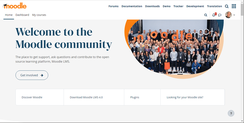 Today: First major upgrade of the look and feel of the Moodle.org site since 2014. Looking good #moodle! <a href="/tngconsulting/">Michael Milette</a>