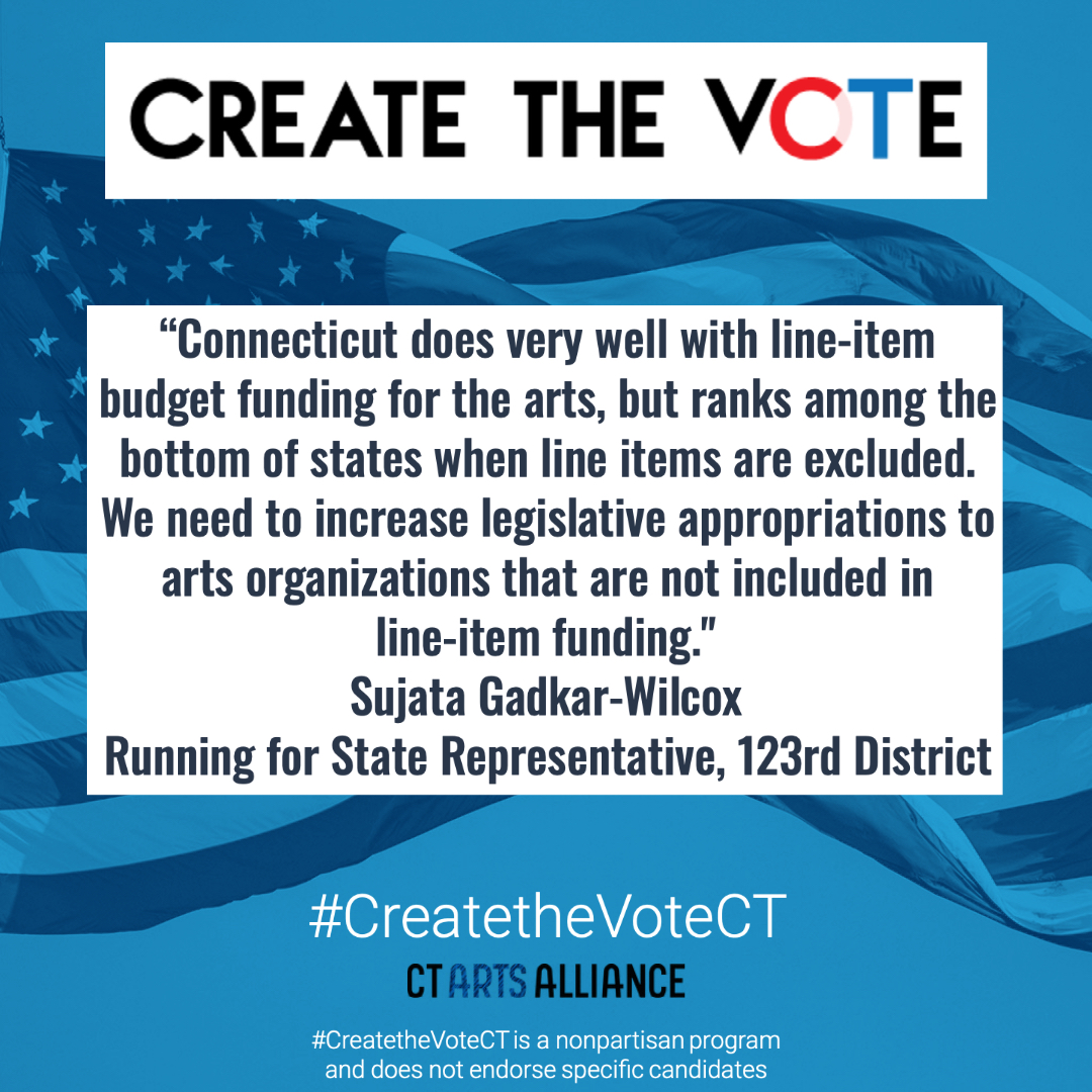 CT_ArtsAlliance's tweet photo. The candidates we support 11/8 will be legislators making decisions about budget priorities in 2023! We asked all candidates for the #Connecticut Legislature to fill out our #CreateTheVoteCT Arts Survey. Read their responses here: https://t.co/azElPtJqUw
#arts #Election #policy https://t.co/cImMWTywfk