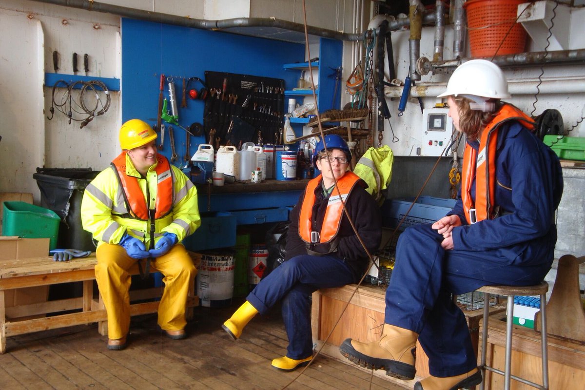 Sharing this photo in support of the <a href="/RMTunion/">RMT</a> motion <a href="/STUCwomen/">STUC Women's Cttee</a>  for greater womens equality in the maritime sector. I worked as a scientist at sea for 20 years. Only 1.3% of seafarers are women. Not good enough! #STUCWomen22