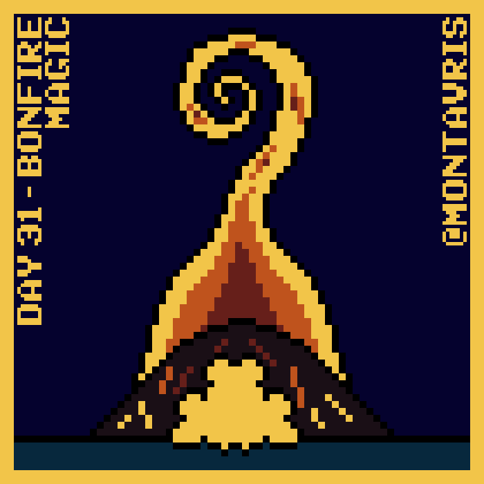 Montavris's tweet photo. Day 31 of #froggyfall
#bonfiremagic
#pixelart https://t.co/i4evk9YpJu