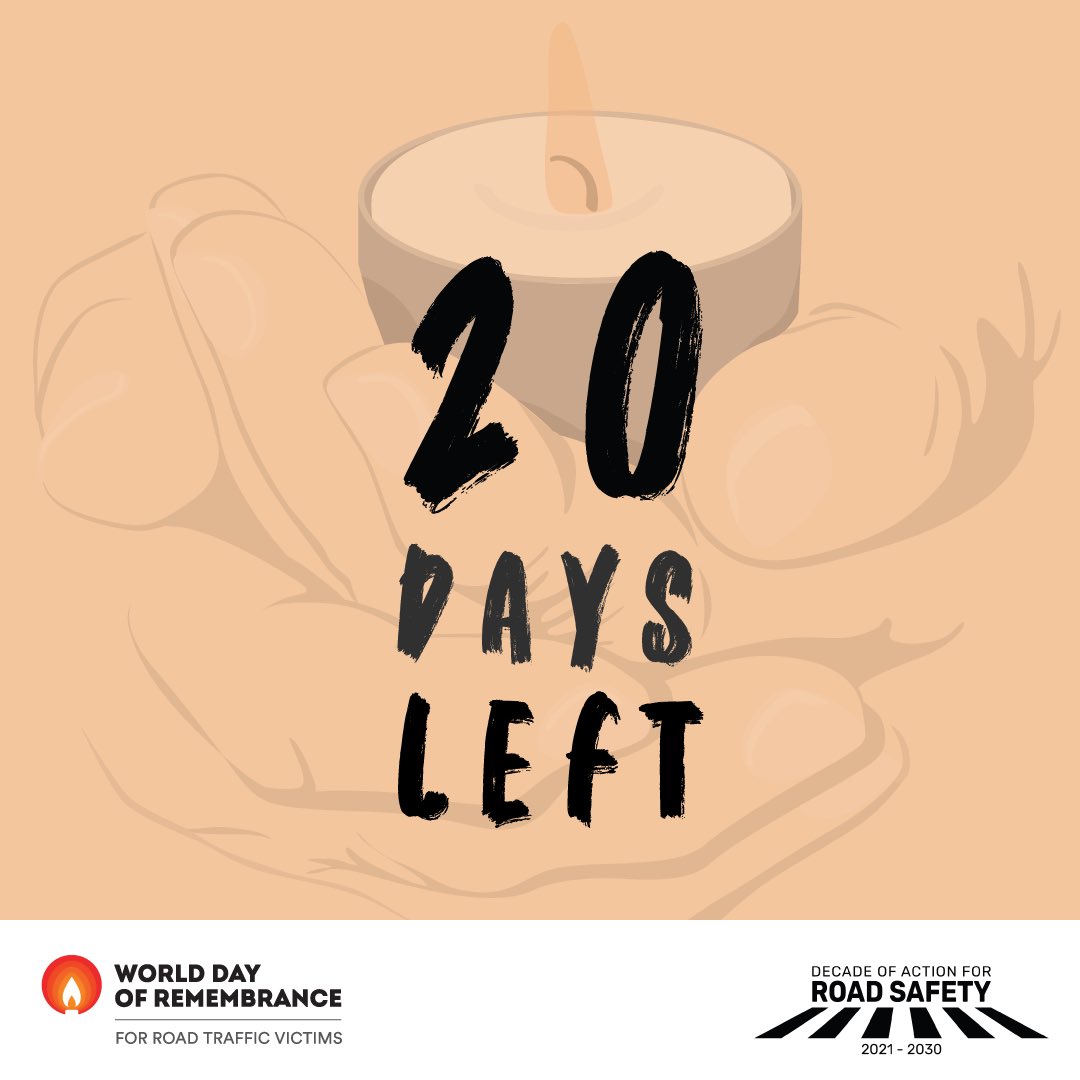 WDRemembrance's tweet photo. Just three important words for you - Twenty. Days. Left. ❗

#WorldDayOfRemembrance is almost here! Don’t waste time -  hurry up and register your local event now at: https://t.co/oTbZQjwQn4

We must #remember, we need to #support, so we can #act! https://t.co/u8AfS3AyV9
