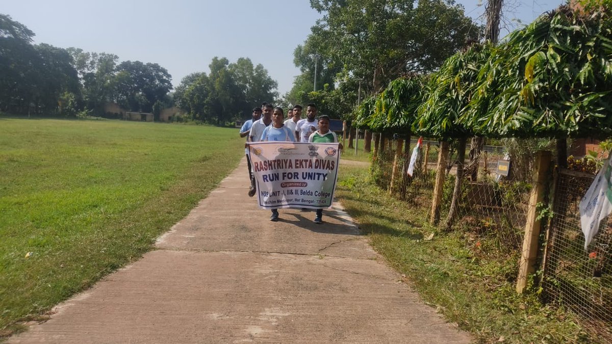 NSSUnit2_Belda's tweet photo. NSS Unit I, II, III participated in Rastriya Ekta Dibvas
#Unity Run A no. of programme was conducted on 31st Oct, 22 to observe  the day #UnityRun #pledge from Belda College to Belda English Medium school, Belda Deuli 8/2 GP, Narayangarh @rdnss_kolkata @_NSSIndia @ConnectingNss https://t.co/FIsjl6NLBE