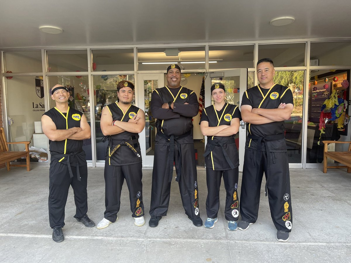 siyernest's tweet photo. “Fear does not exist in this dojo.”Happy Halloween from the admin team @LaSallePas @LaSalleLancers #cobrakai https://t.co/UmMvI8bnAj
