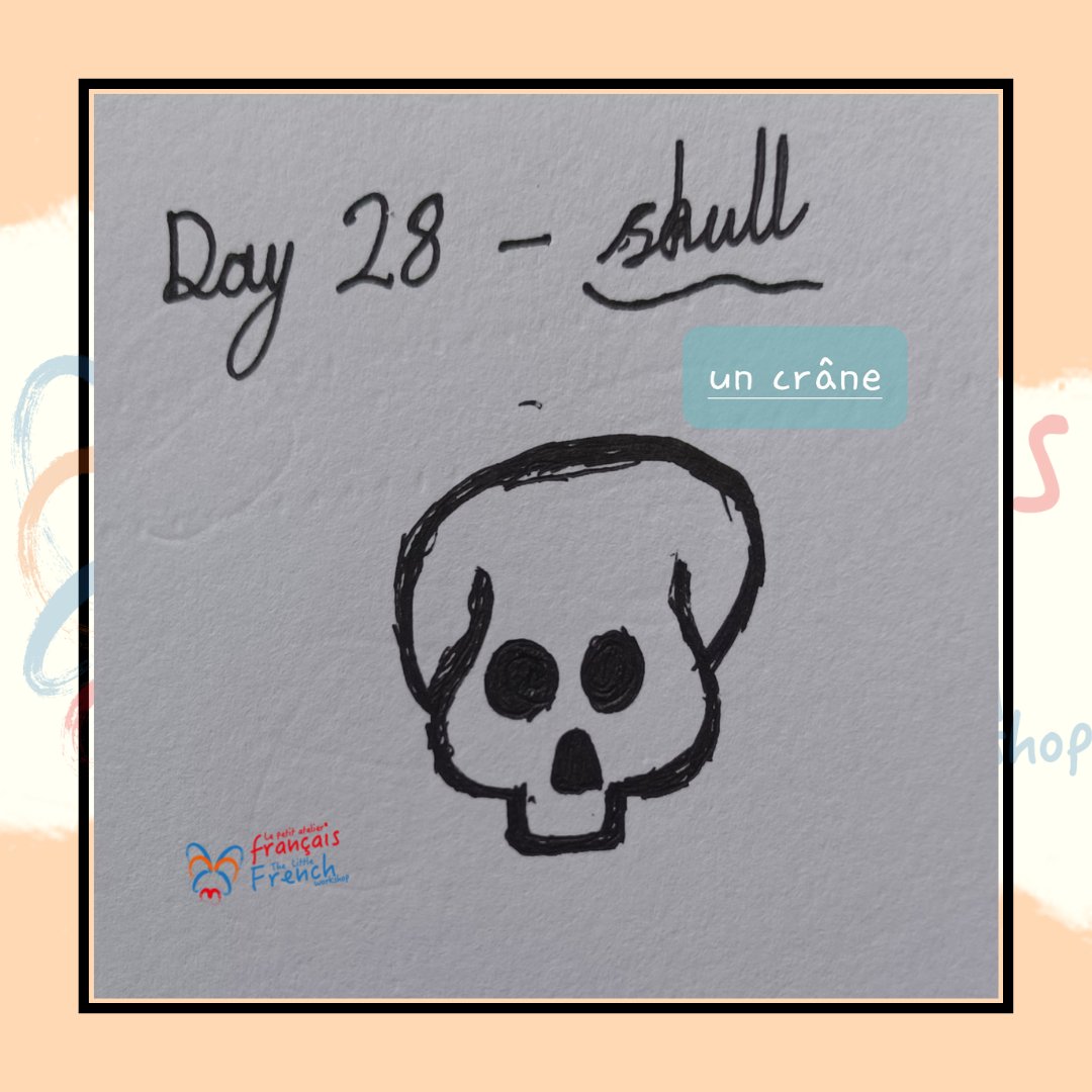 LePafLiverpool's tweet photo. En français, quand on doit réfléchir à quelque chose, on peut dire "Je me creuse le crâne !" 💀 🤔

#1jour1mot #dessiner #apprendre #inktober2022 https://t.co/SqP08QNuIo