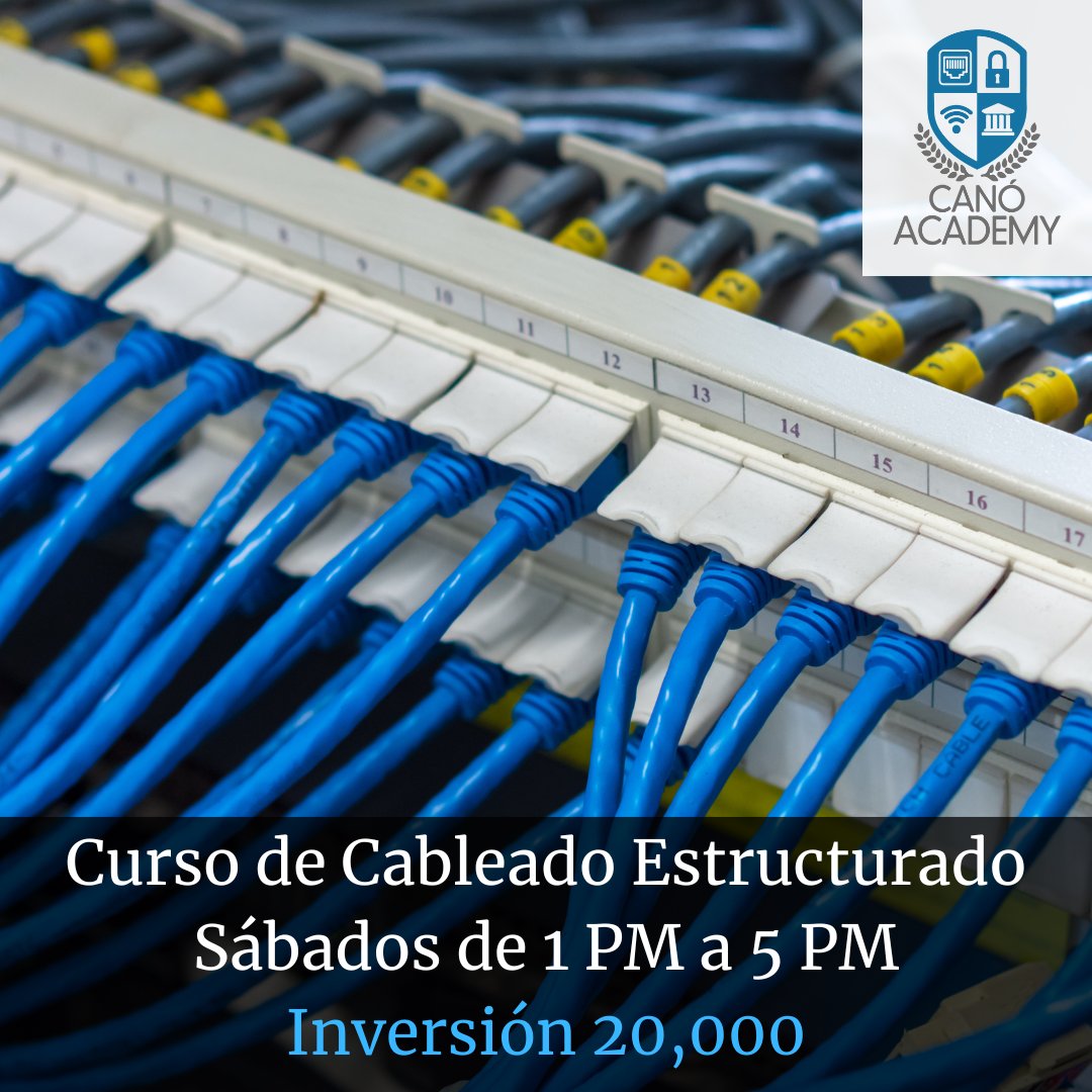 canoacademyrd's tweet photo. En enero retornamos con nuestro curso de Cableado Estructurado.

Prepárate.

Conoce nuestro programa de clases: https://t.co/hP3RvWYsp5 https://t.co/5GvpoCrj1N