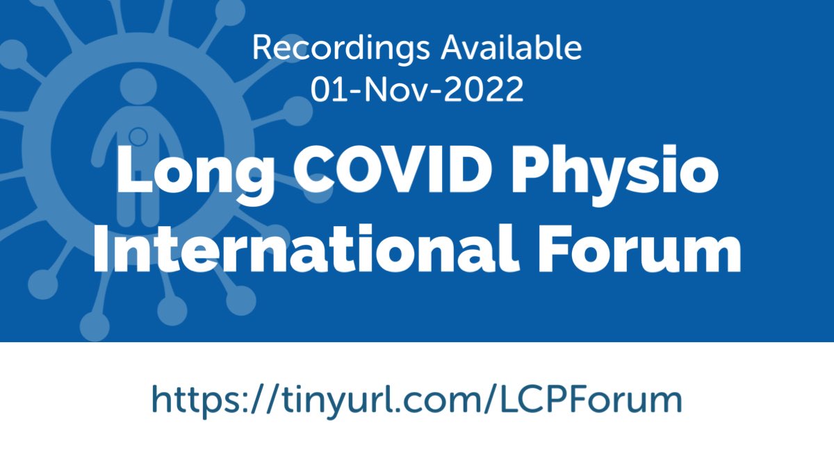 We are so excited to share the #LCPForum sessions recordings 

Available tomorrow on <a href="/YouTube/">YouTube</a> 
Tuesday 01-Nov-2022 

#LongCOVID 🇬🇧
#covidpersistente 🇪🇸
#COVIDLong #ApresJ20 🇫🇷
#COVIDLonga 🇧🇷

#GlobalPT #FBLC 

tinyurl.com/LCPForum
