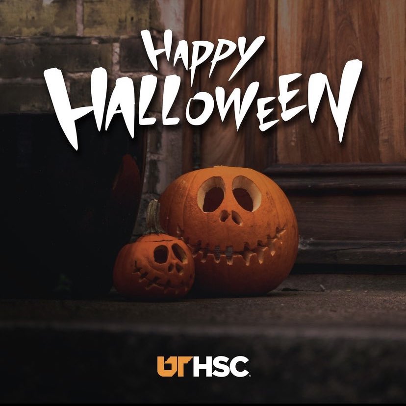 Here’s to a day of tricks, treats, costumes and sweets! Have a fang-tastic Halloween! #uthsc #HappyHalloween