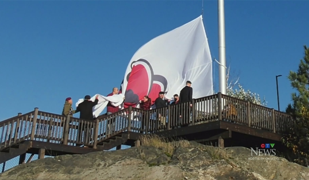 RoyalCdnLegion's tweet photo. Sudbury veterans raise North America's largest poppy flag https://t.co/LF4d8564TX https://t.co/ncYgLSImLr