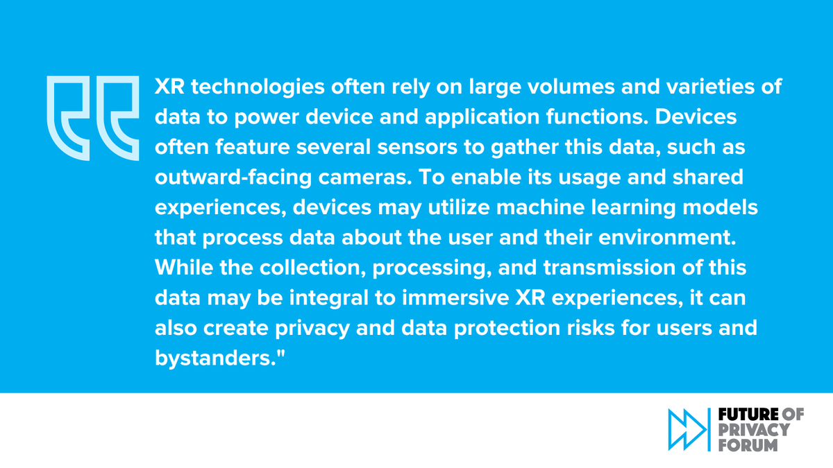 Future of Privacy Forum (@futureofprivacy) on Twitter photo Check out FPF’s #NEW blog post by <a href="/spivackjameson/">Jameson Spivack</a> & <a href="/DanielBerrick/">Daniel Berrick</a> analyzing #XR #data flows and the functions this data enables.
Learn more about the kinds of #sensors, data types, processing and transfers powering #immersivetech! fpf.org/blog/understan… Check out FPF’s #NEW blog post by <a href="/spivackjameson/">Jameson Spivack</a> & <a href="/DanielBerrick/">Daniel Berrick</a> analyzing #XR #data flows and the functions this data enables.
Learn more about the kinds of #sensors, data types, processing and transfers powering #immersivetech! fpf.org/blog/understan…