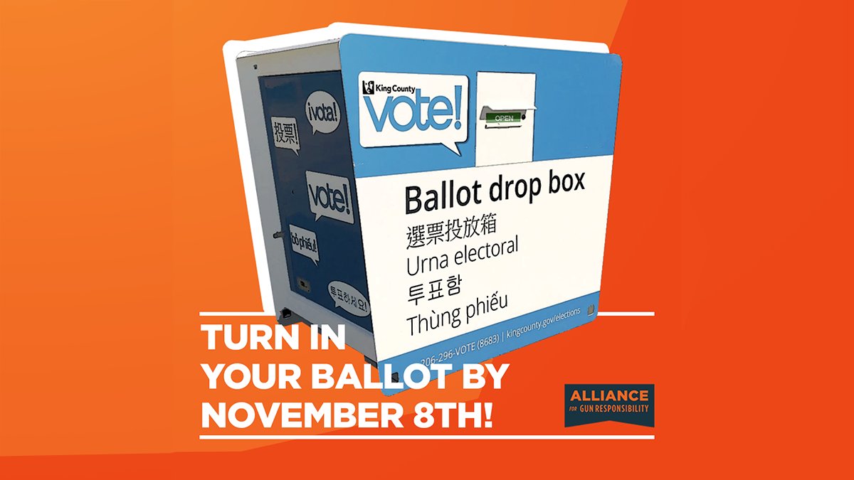 WaGunResponsib's tweet photo. Today is the last day to register online and by mail in Washington. If you’re #VotingEarly, be sure to hand in those ballots and take our early voting survey: https://t.co/Kyw9GEy4nA. https://t.co/VB2YbDdn3W