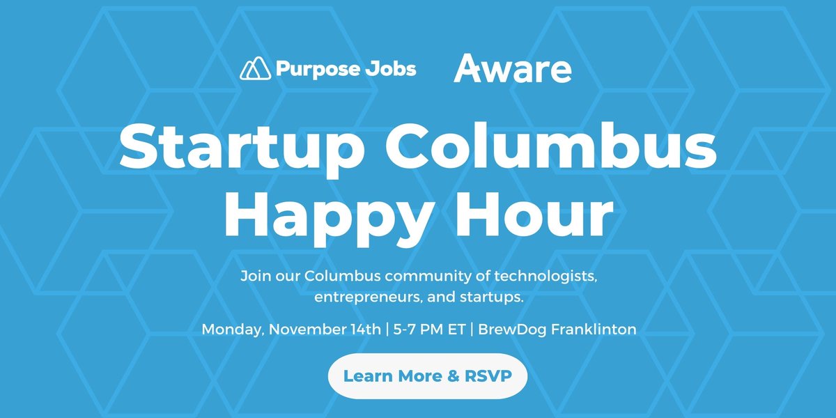 Just two weeks away from the Startup Columbus Happy Hour! Who's joining us? RSVP here ⬇️ purpose.jobs/startup-columb… #happyhour #columbus #tech #midwest #startup #event