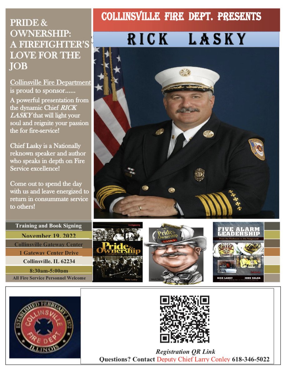 We are about 20 days out for this event in beautiful downtown Collinsville, Illinois. More people signed up this past weekend, secure your spot TODAY using the QR code on the flyer. November 19, 2023. Gateway Convention Center! ⁦<a href="/LarryLDCConley/">larry conley</a>⁩ ⁦<a href="/chieflasky/">Rick Lasky</a>⁩
