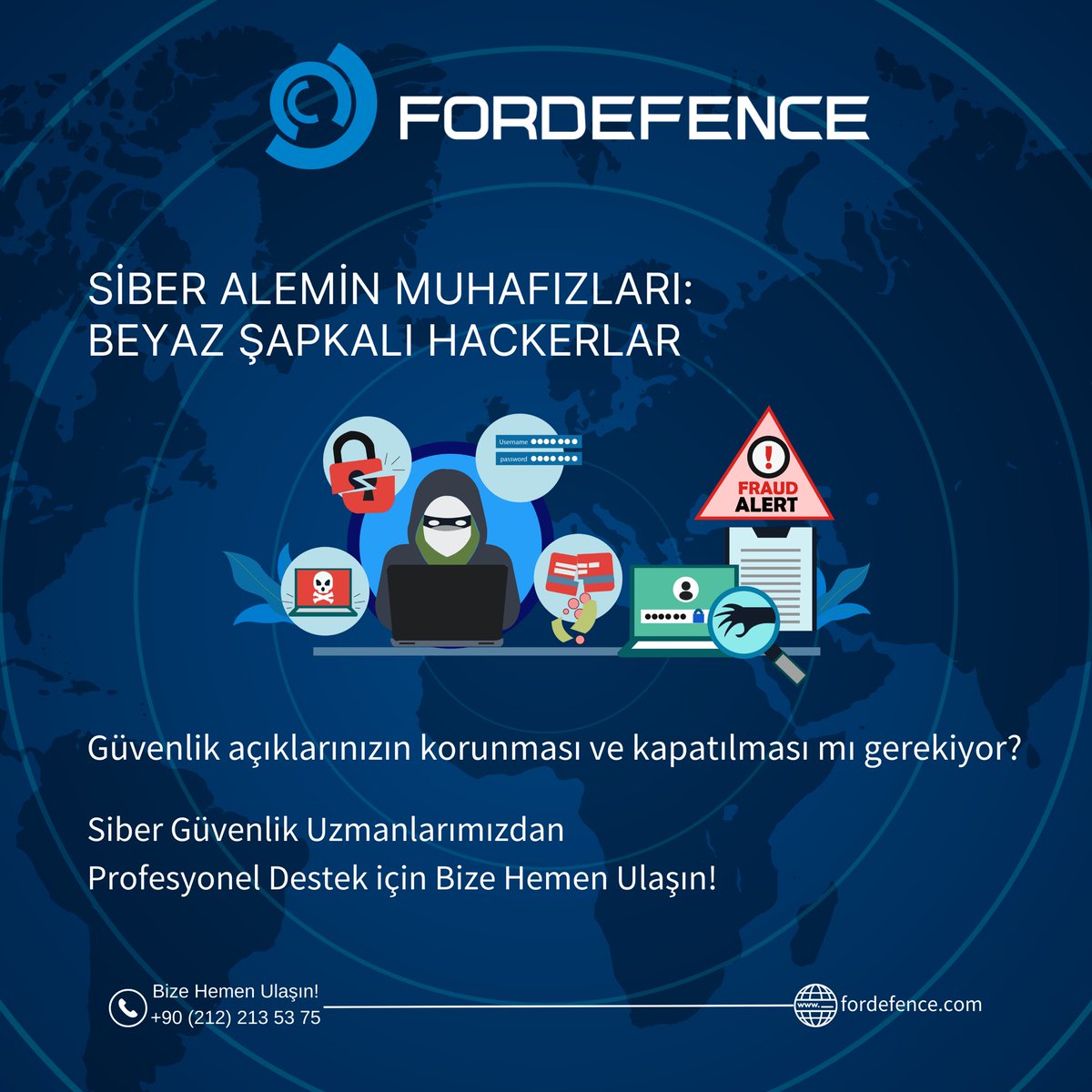 fordefence's tweet photo. Siber Alemin Muhafızları; Beyaz Şapkalı Hackerlar
Siber Güvenlik Uzmanlarımızdan Profesyonel Destek için Bize Hemen Ulaşın!
info@fordefence.com
+90 (212) 213 53 75
https://t.co/7571ReXUSW
#adlibilişim #adlibilisim #adlibilimler #siberguvenlik #sibergüvenlik https://t.co/YPQLeLrYLD