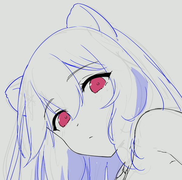 進捗
可愛いお顔描けた気がする 