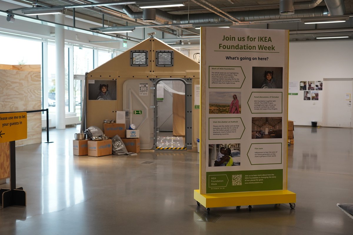 UNHCR_NE's tweet photo. What’s it like to live in a #refugee camp?

One of our biggest partners @IKEAFoundation set up the exhibition “Life as displaced” for IKEA staff to highlight the partnership w UNHCR and the work to support people #Forcedtoflee https://t.co/Qcg5pttw2a