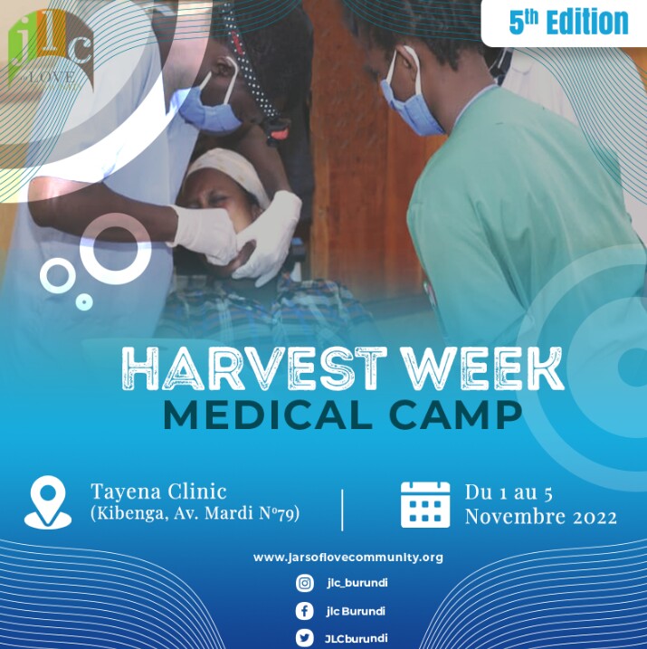 JLCburundi's tweet photo. Did you know?
The latest edition of #HarvestWeek is just a few hours away...
Come discover this new opportunity for @JLCburundi to serve the community.
#5thEdition
#MedicalLife
@LIA_Int
@betvburundi1
@JimbereMag
@IngoMagazine
@IngabireMdia1
@AWORBDI
@BSCbdi https://t.co/NZEHVFmuzN