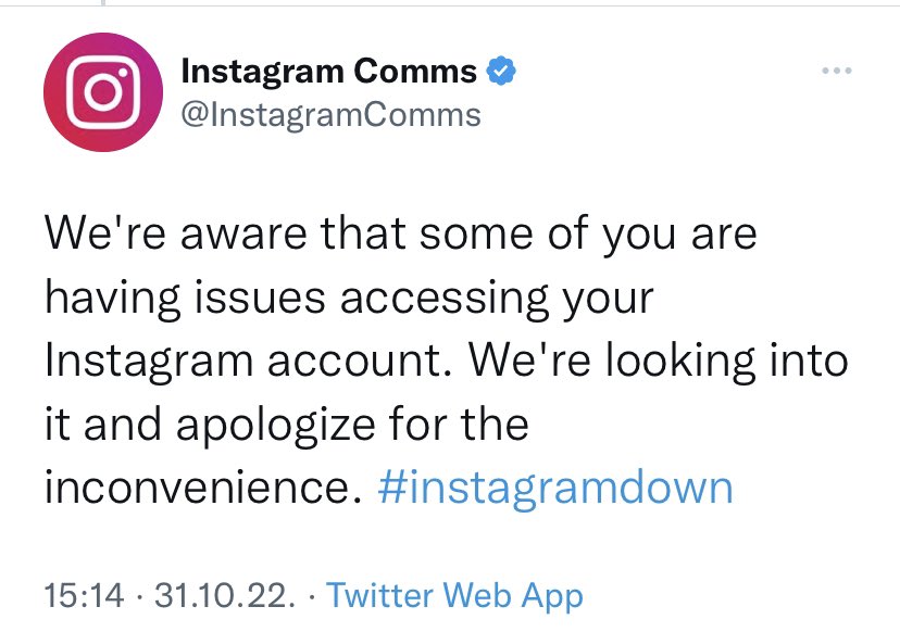 Pada, pada…
Šta to pada?
Instagram vlada… ( profili odoše u bestrag )
#digitalnimarketing #instragamdown