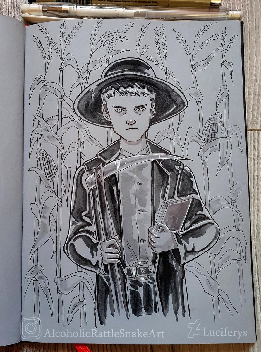 AlexRattleSnake's tweet photo. Inktober Day 25: Isaac

#Inktober 
#inktober2022 
#childrenOfTheCorn 
#horror 
#HorrorMovies 
#sketchbook
#drawing https://t.co/oFxyGTafug
