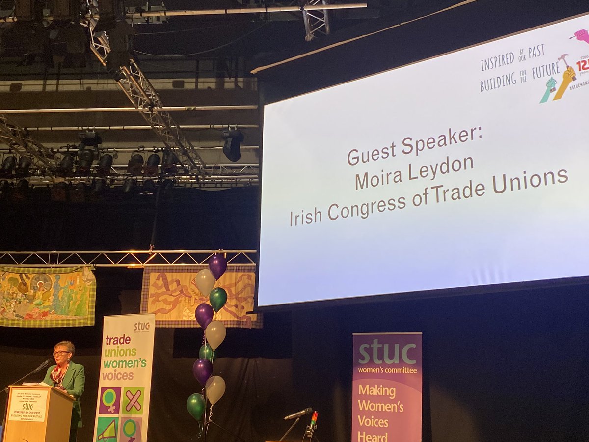 Interesting to hear Moira Leydon <a href="/irishcongress/">Irish Congress of Trade Unions (ICTU)</a> mention tech sector, progress to improve trade union recognition and tackle the gender pay gap #STUCWomen22. Connections across borders help us tackle common struggles @garethmurphyIE @ScoTechWork