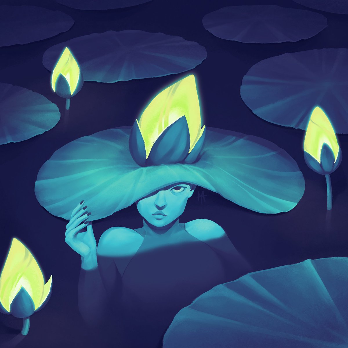 myomikan's tweet photo. Happy #Halloween! 🎃 Here is some bewitched art I made for this year's #drawtober challenge!✨ #fiendishfamiliar #midnightdelivery #bewitchedbog https://t.co/20cJpnZUhx