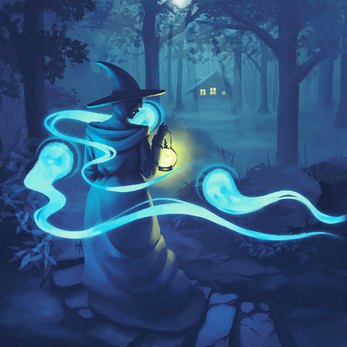 myomikan's tweet photo. Happy #Halloween! 🎃 Here is some bewitched art I made for this year's #drawtober challenge!✨ #fiendishfamiliar #midnightdelivery #bewitchedbog https://t.co/20cJpnZUhx