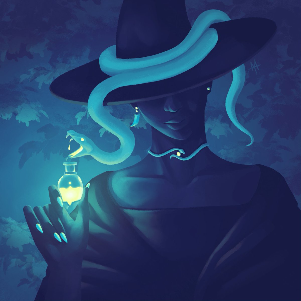 myomikan's tweet photo. Happy #Halloween! 🎃 Here is some bewitched art I made for this year's #drawtober challenge!✨ #fiendishfamiliar #midnightdelivery #bewitchedbog https://t.co/20cJpnZUhx