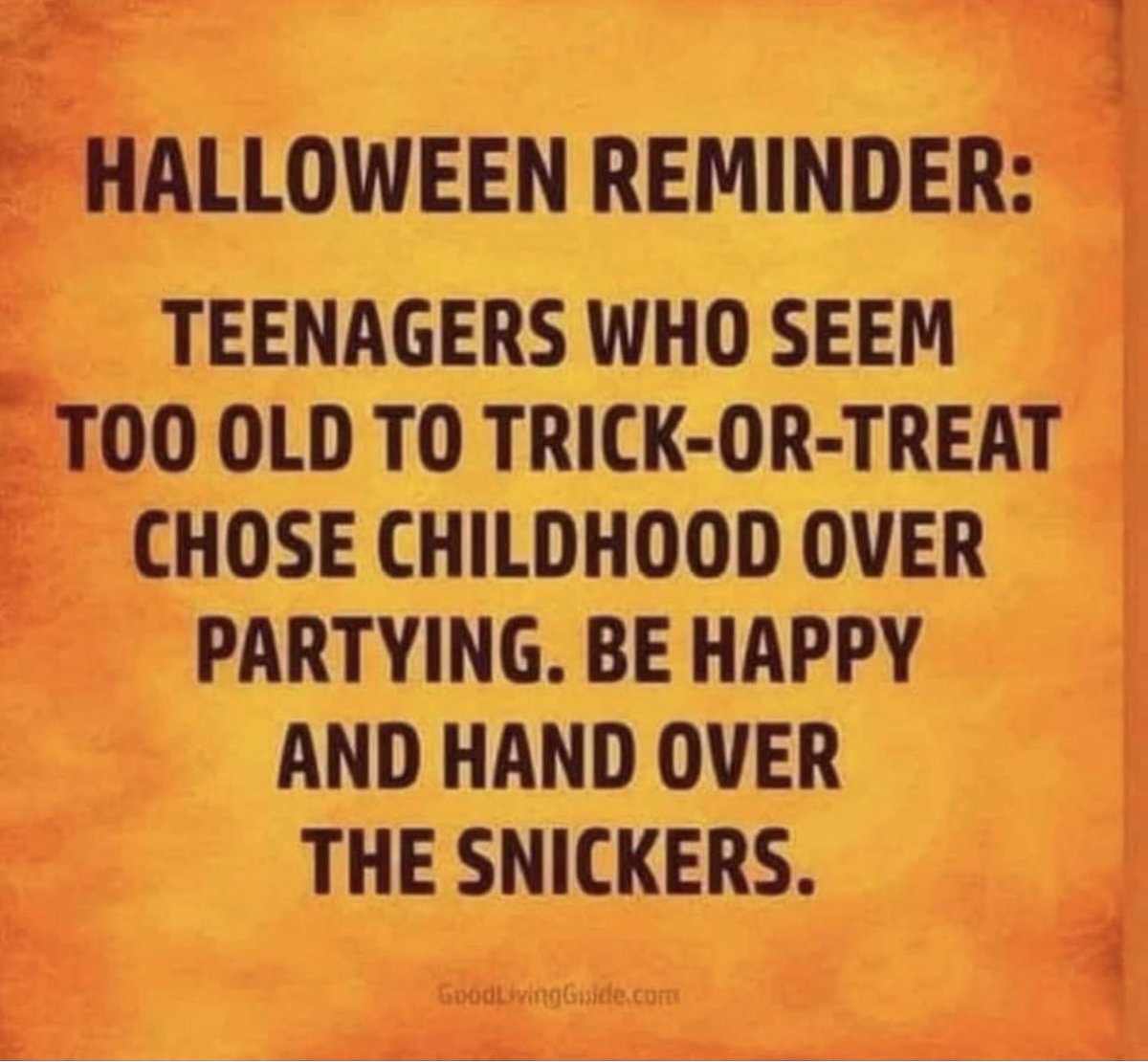 I never thought of it this way…. Better get more candy.