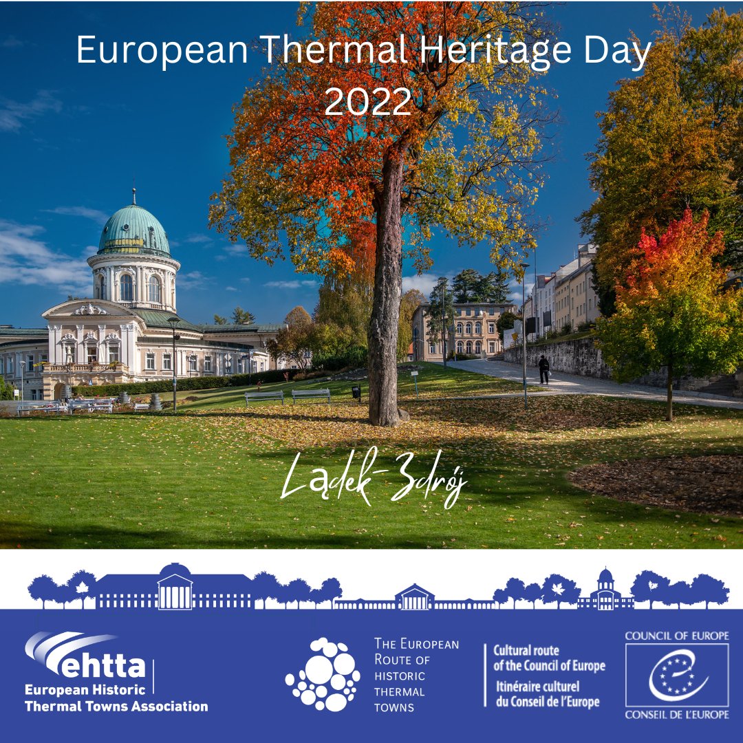 Join us online on Zoom or Facebook Live for European Thermal Heritage Day 2022 on 4th November at 10.00 CET.  This year we are exploring the theme of Parks and Gardens and the therapeutic Spa Landscape.  #ThermalTravels #HistoricThermalTowns #culturalroutes #thermalheritageday