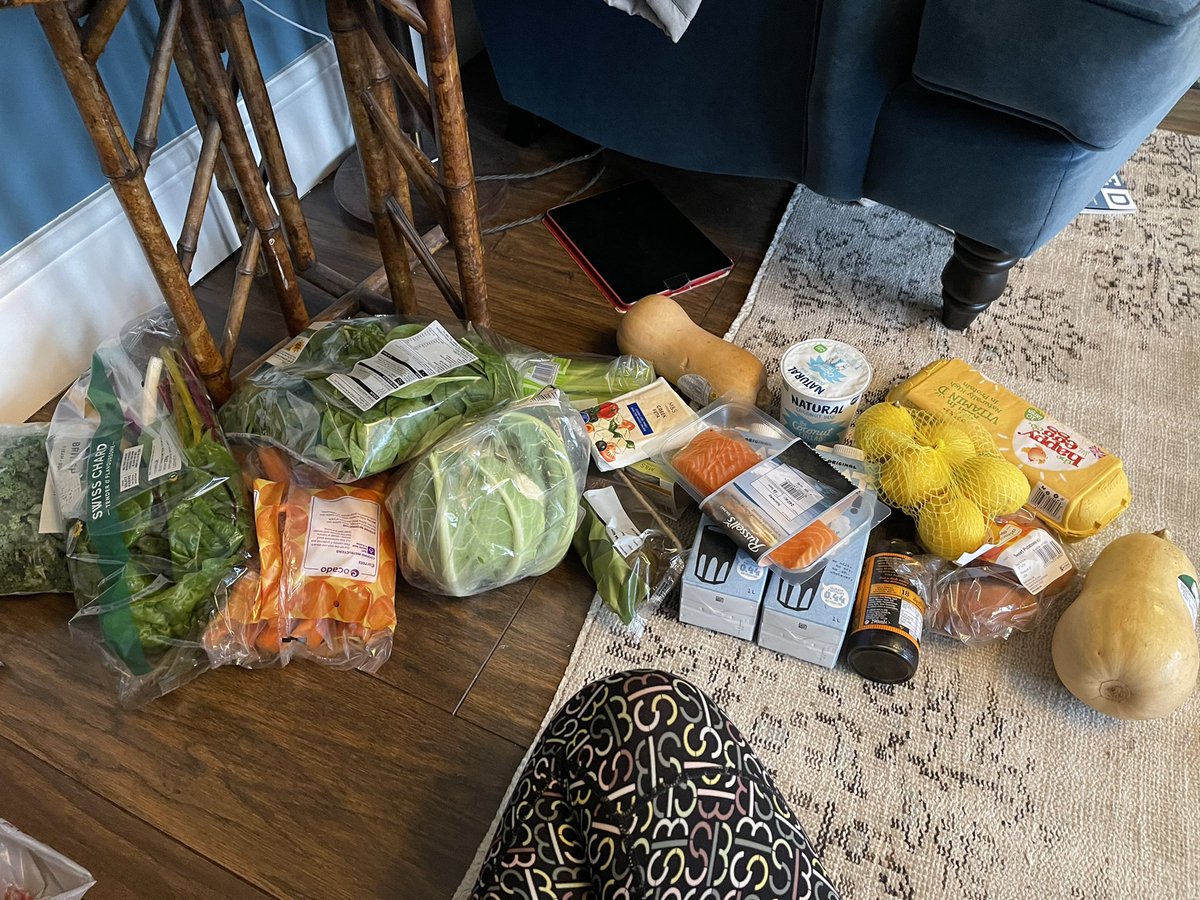 ally_lowe's tweet photo. Wow @Ocado what a mess. Half my shop is missing &amp; the driver refused to bring what he did bring to my door because he was parked illegally. @waitrose see you soon https://t.co/DSHQKAKDuX