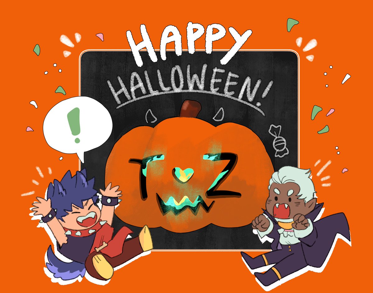 TZServerZine's tweet photo. Happy Halloween, everyone!! The zine and its Halloween add-on are now available~ https://t.co/lxnT4Krqj2