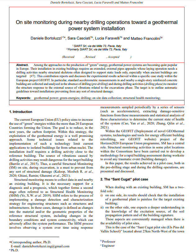 📢Don't miss 2 <a href="/EuGeofit/">Geofit Project EU</a> ARTICLES:
👉Experimental Characterization of a Smart Material via DIC geofit-project.eu/download/exper…
👉On site monitoring during nearby drilling operations toward a geothermal power system installation geofit-project.eu/download/on-si…