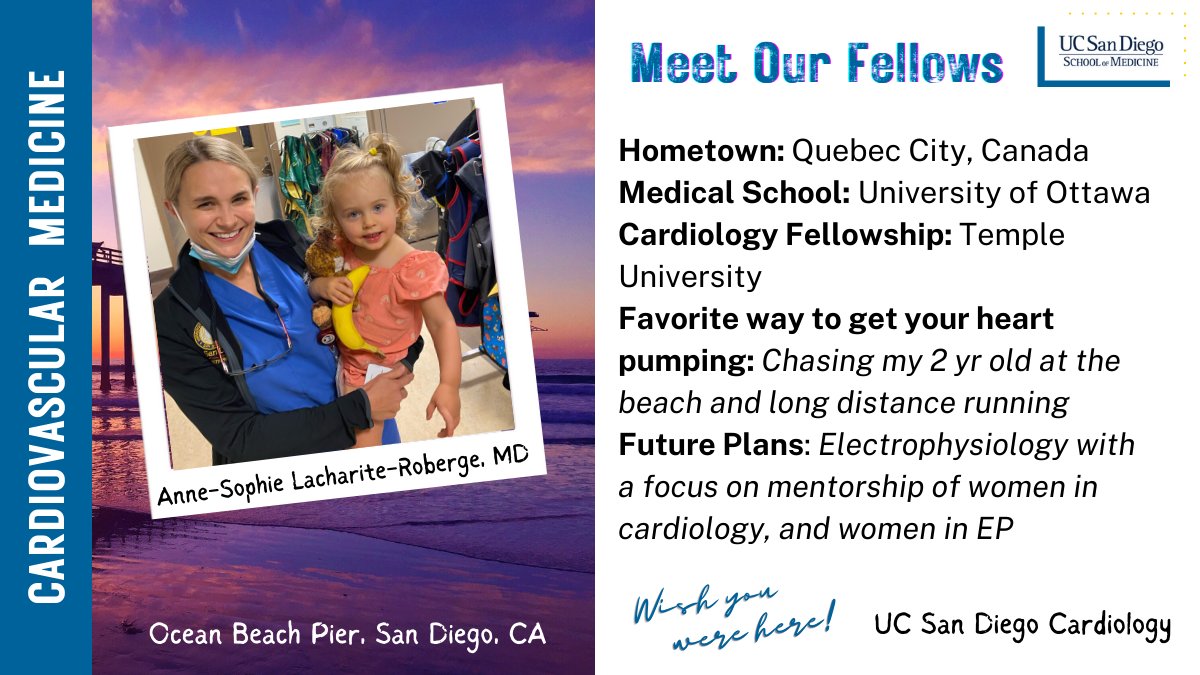 We are pleased to highlight Dr. Anne-Sophie Lacharite-Roberge (and her darling daughter Charlotte) - she is one of our stellar first year Electrophysiology advanced fellows ! #WIC #CardioTwitter #EP