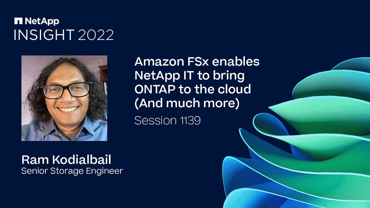 drich250's tweet photo. Looking forward to the great sessions @NetAppIT is putting on Nov 1-3 at #NetAppINSIGHT 2022, including @Ram Kodialbail's presentation on Amazon FSx for NetApp ONTAP. Check out his session and register here: https://t.co/lHfe71zCUX https://t.co/8JXCN14tPl